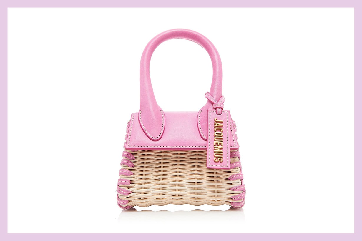 Jacquemus Le Chiquito Leather-Trimmed Wicker Top Handle Bag