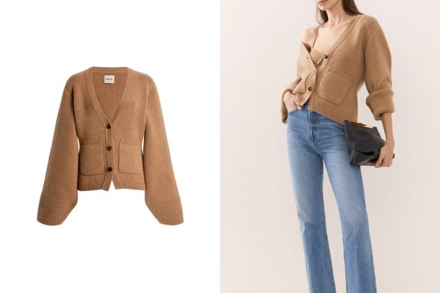 Katie Holmes Khaite cashmere eda bralette Cardigan more colors