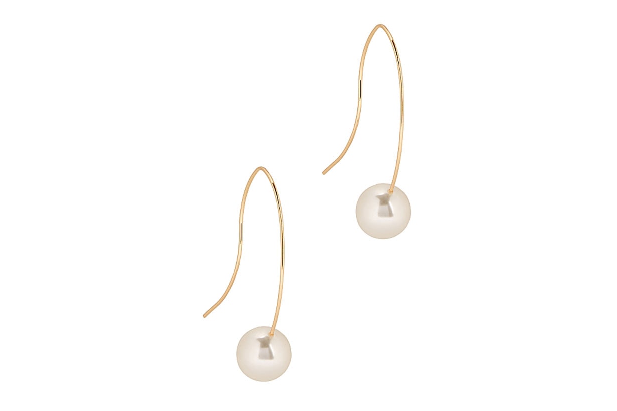 KENNETH JAY LANE Faux pearl-embellished drop earrings