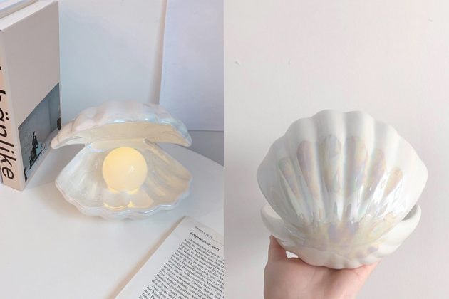 𝐐𝐨𝐨𝟏𝟎 pearl shell light homeware where buy price