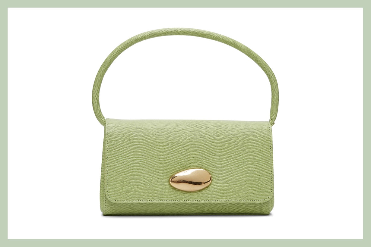 Little Liffner Green Lizard Mini Baguette Ba