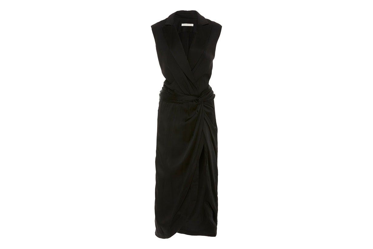 Lux Satin Combo Twist Dress