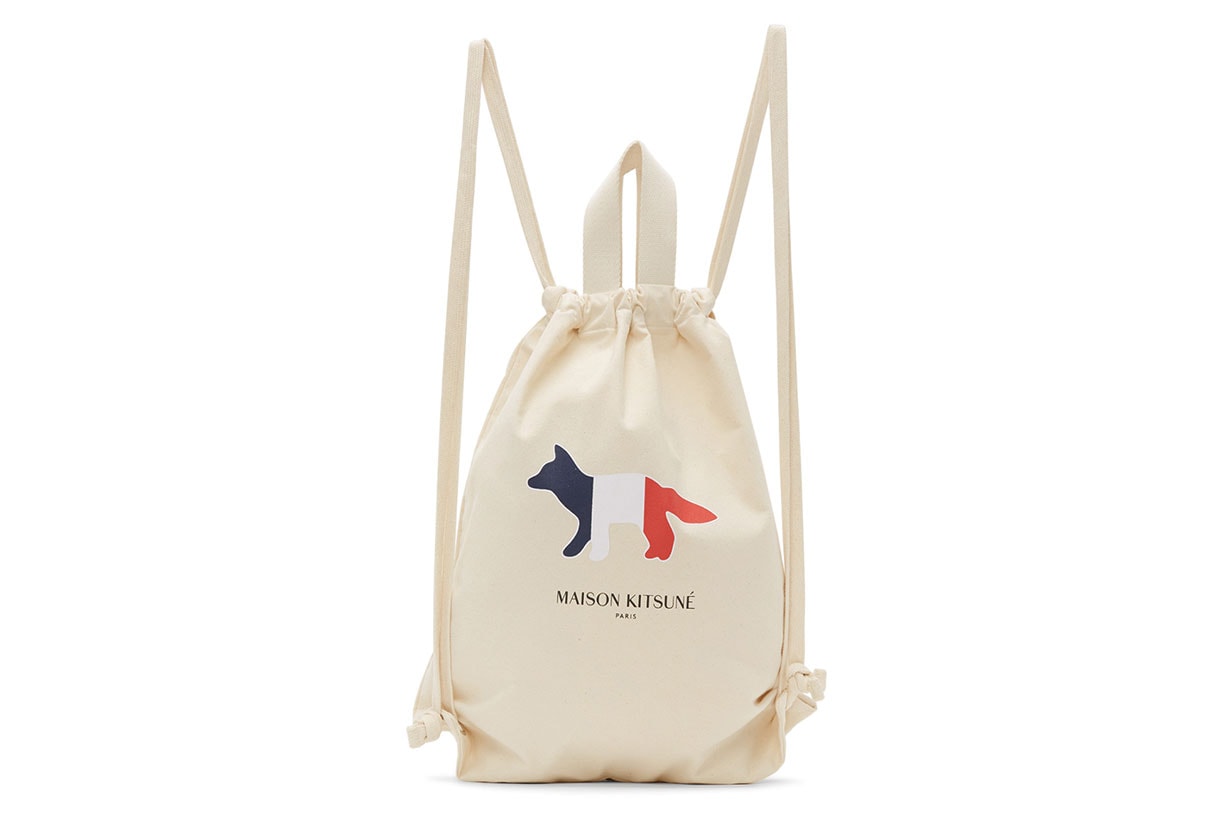 Maison Kitsuné Off-White Tricolor Fox Tote Backpack