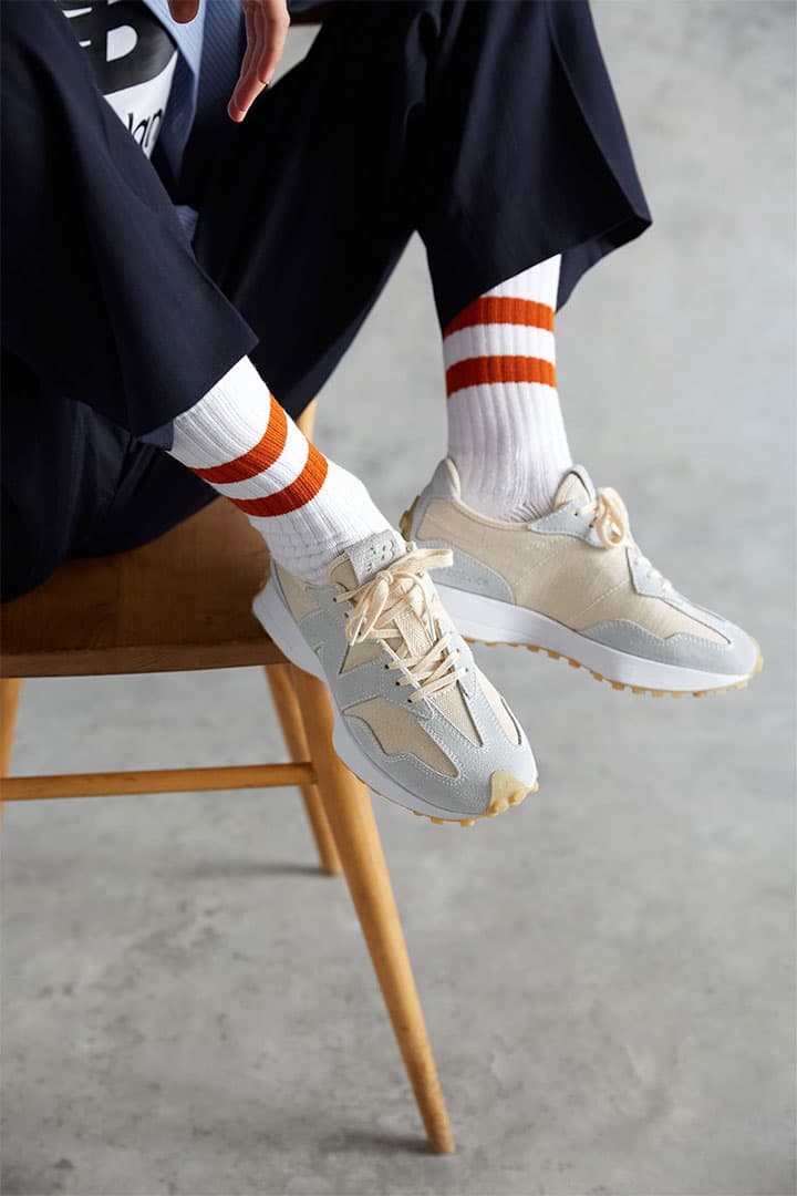 Grey and Beige Sneakers