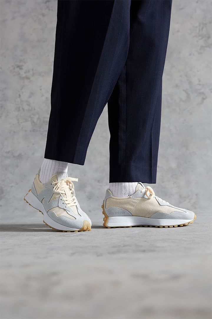 Grey and Beige Sneakers