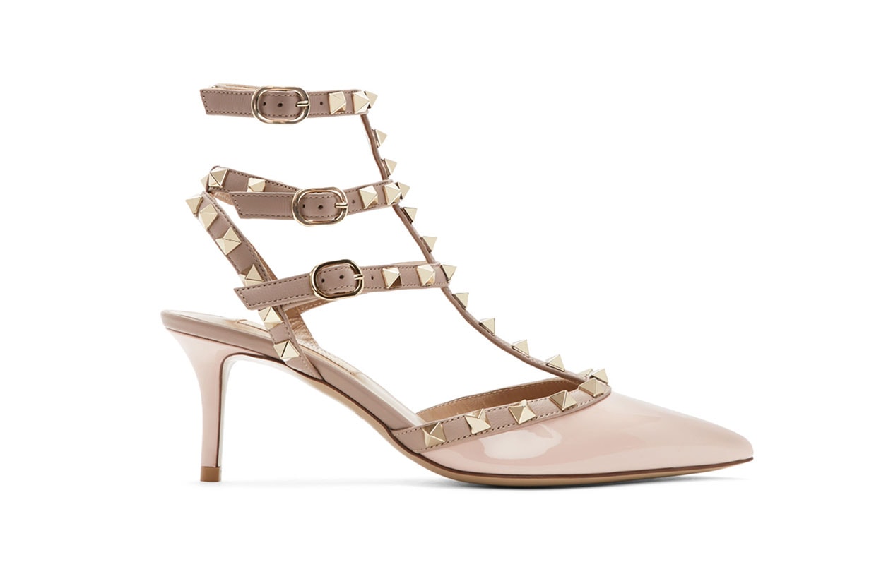 Pink Valentino Garavani Rockstud Cage Heels