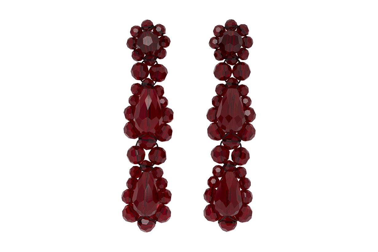 Red Short Drop Earrings