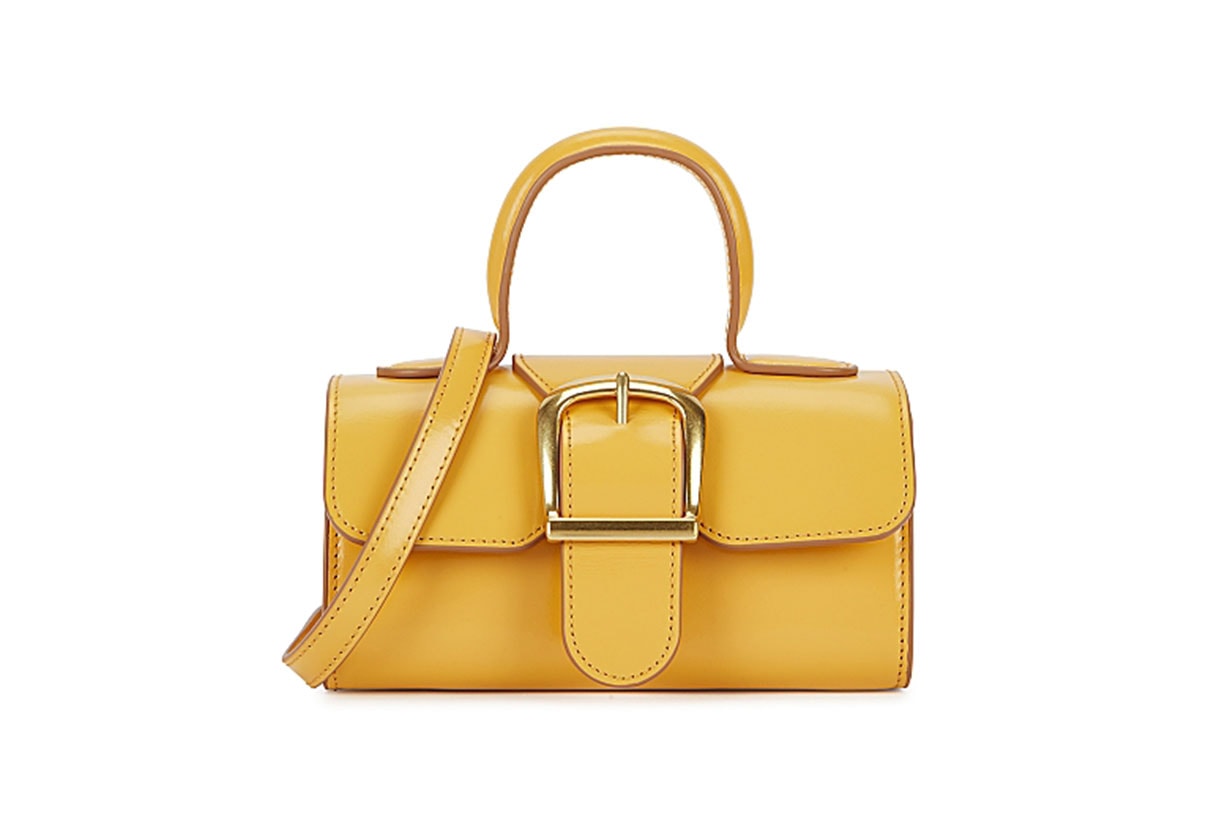 RYLAN  3.17 mini yellow leather top handle bag