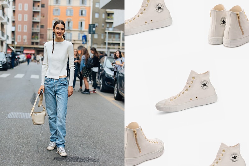 Converse Japan all star light gold zip hi shoes 2020