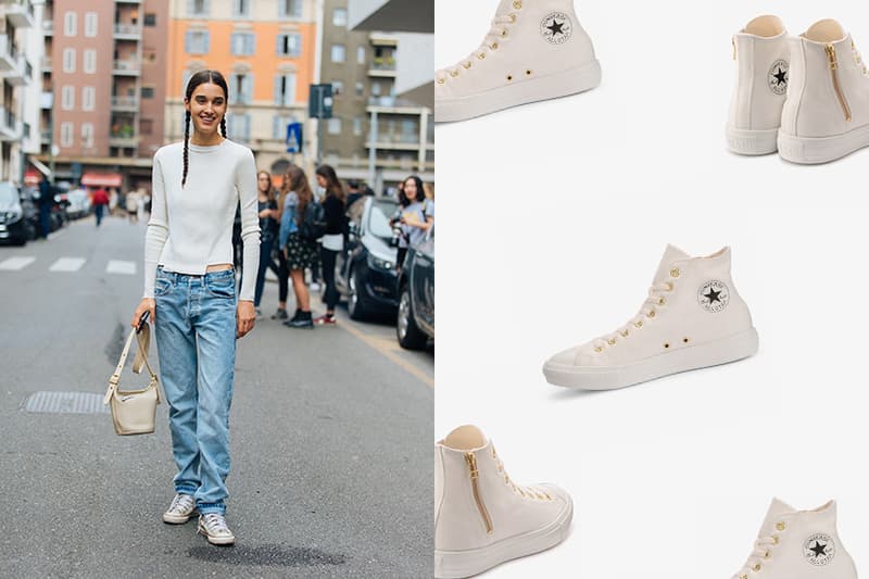 Converse Japan all star light gold zip hi shoes 2020