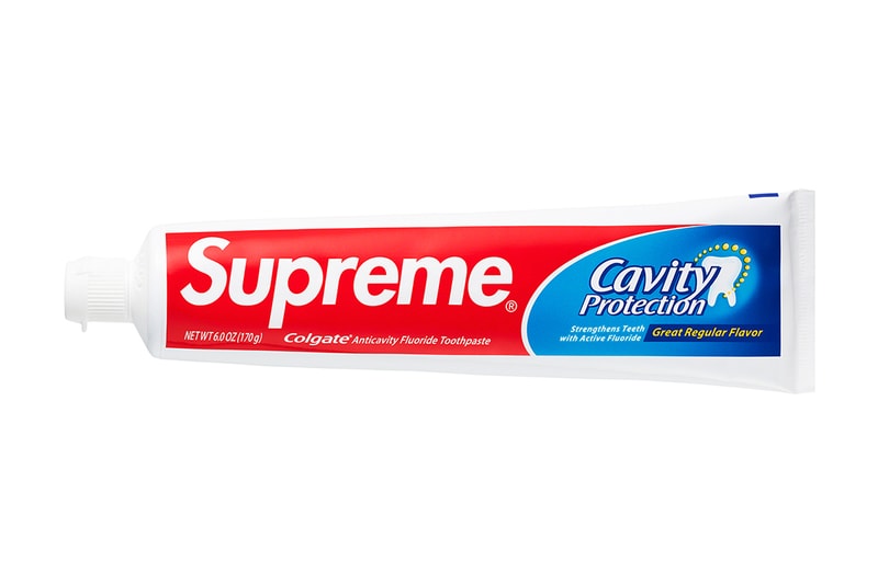 supreme fall winter 2020 accessories Colgate toothpaste and CHUCKY doll
