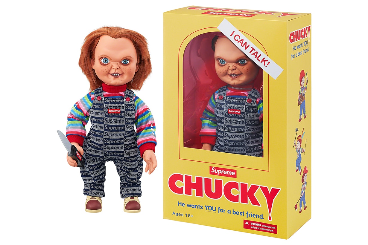 supreme fall winter 2020 accessories Colgate toothpaste and CHUCKY doll