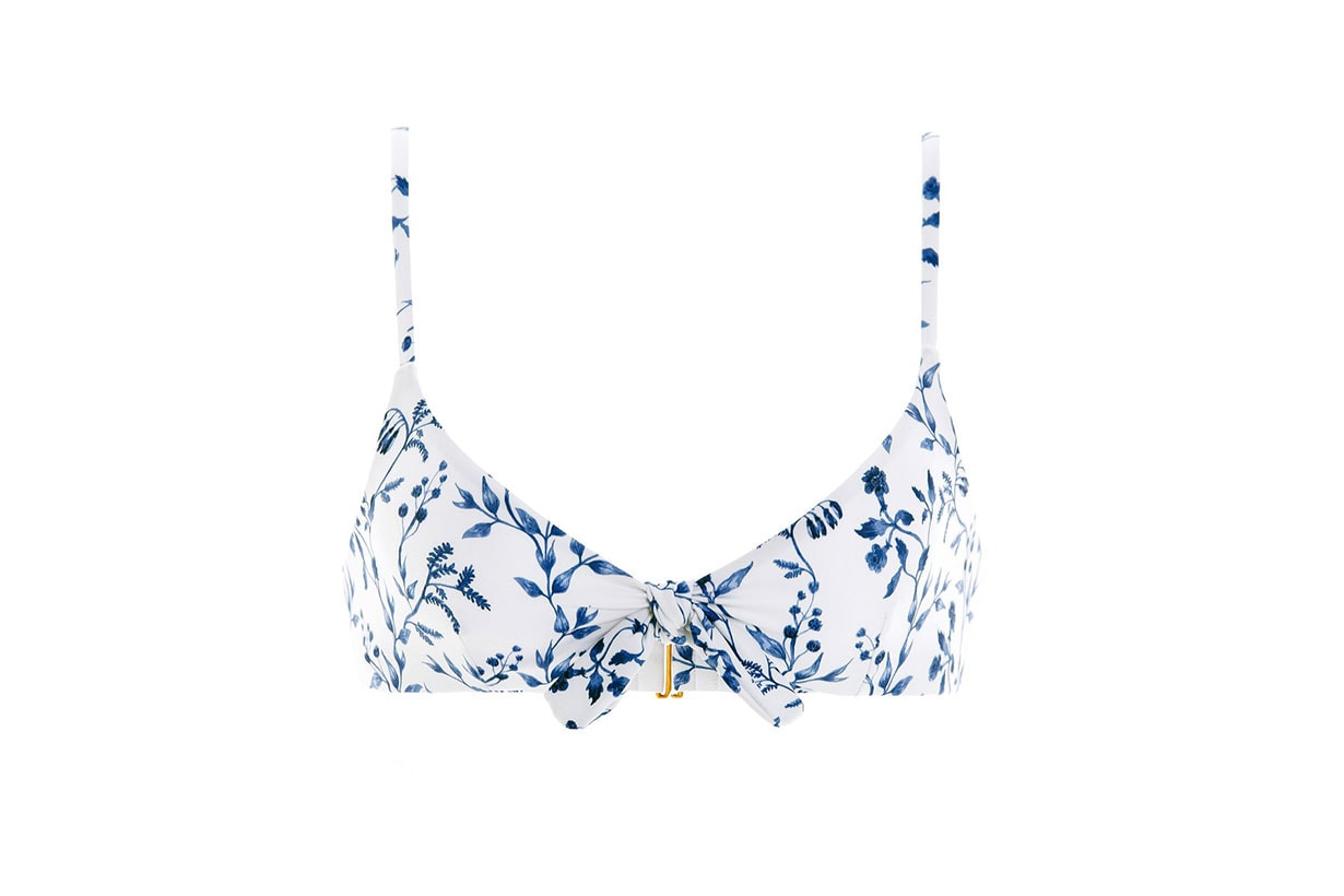 Tamarindo Acacias-Print Knotted Bikini Top