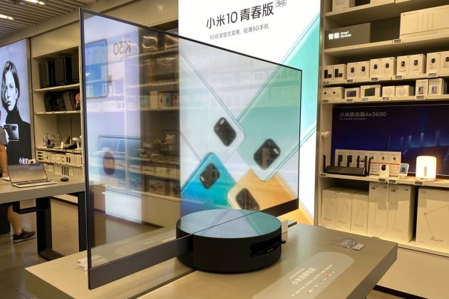 xiaomi transparent tv mi lux television 2020 when how much
