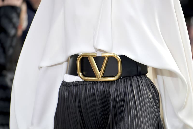 A model, dress detail, walks the runway during the Valentino show as part of the Paris Fashion Week Womenswear Spring/Summer 2019 on September 30, 2018 in Paris, France.