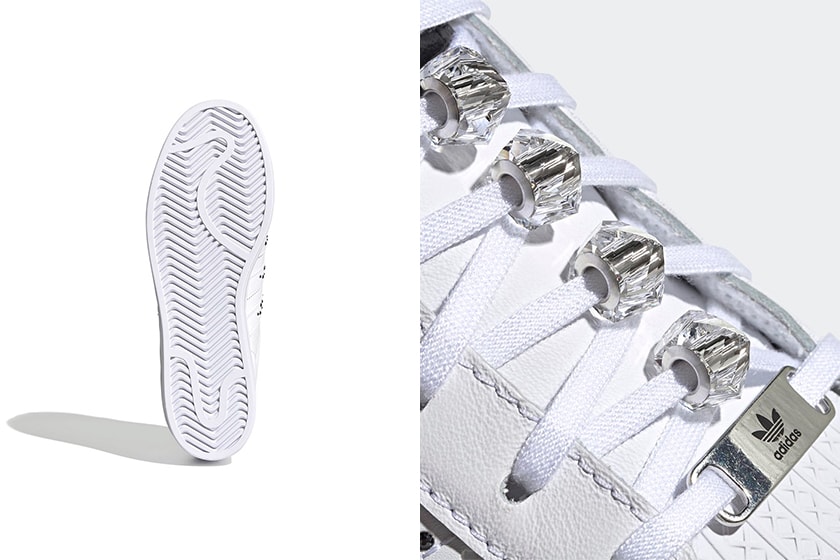 adidas White Superstar Swarovski Crystals