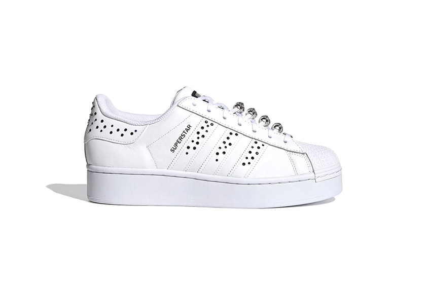 adidas White Superstar Bold Swarovski Crystals