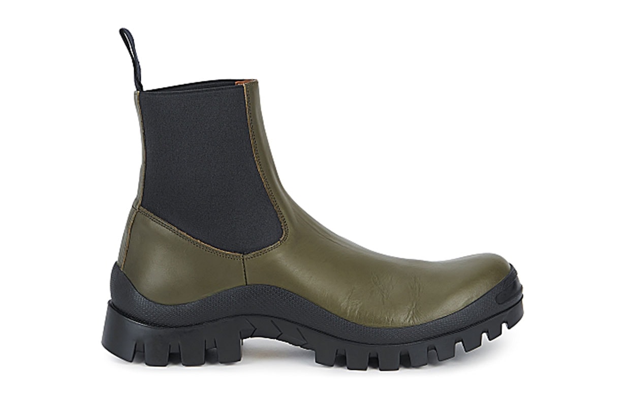 ATP ATELIER Catania green leather Chelsea boots