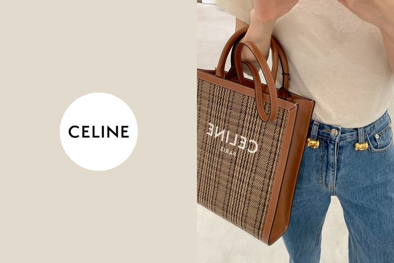celine cabas vertical plaid 2020 new canvas