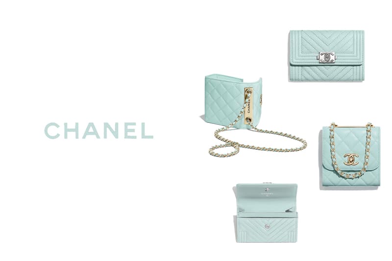 chanel light blue 2020 leather accesories boy wallet