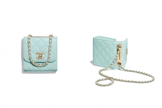 chanel light blue 2020 leather accesories boy wallet