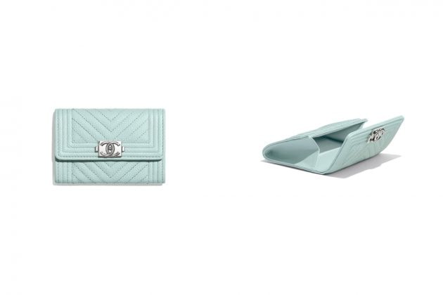 chanel light blue 2020 leather accesories boy wallet