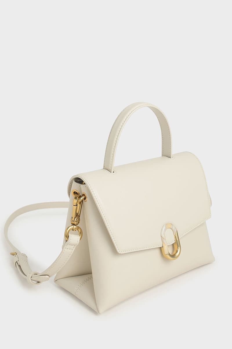 Charles & Keith FW2020 Handbag crossbody in cream color