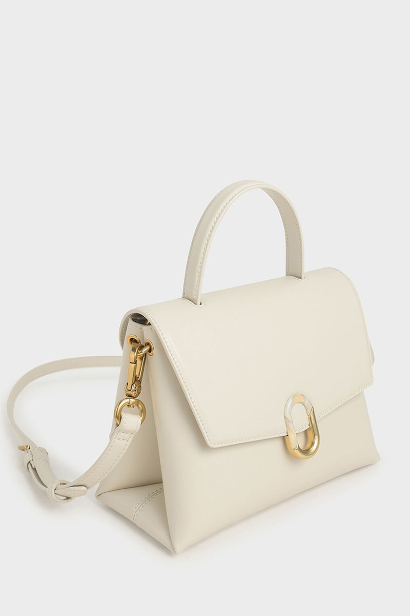 Charles & Keith FW2020 Handbag crossbody in cream color