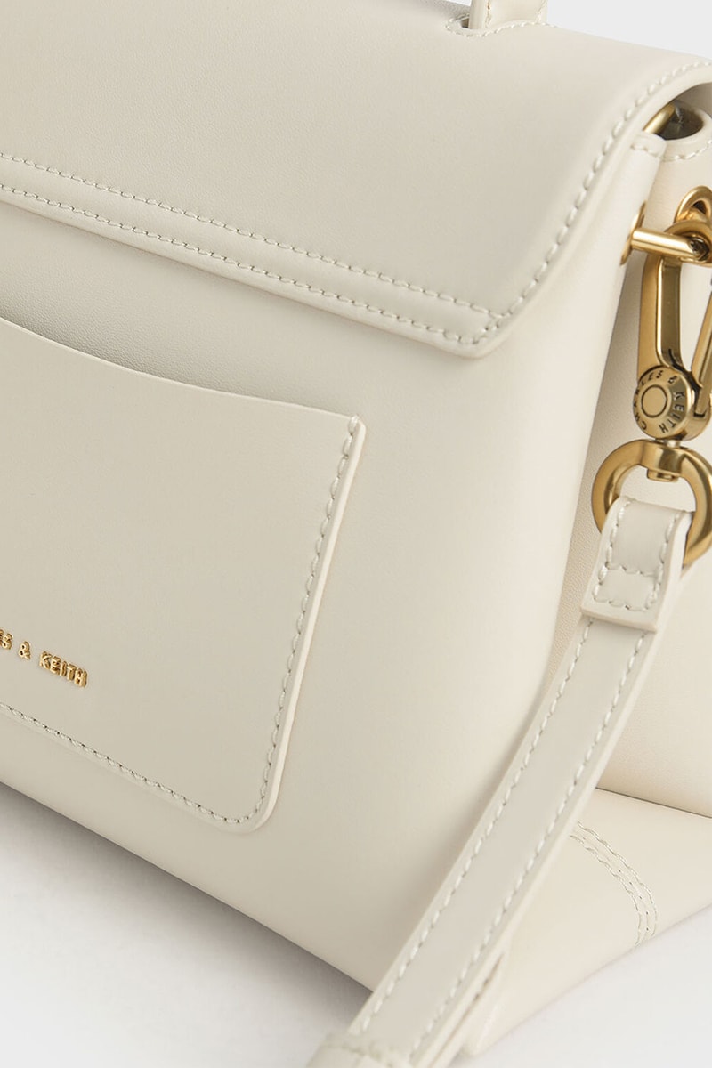 Charles & Keith FW2020 Handbag crossbody in cream color