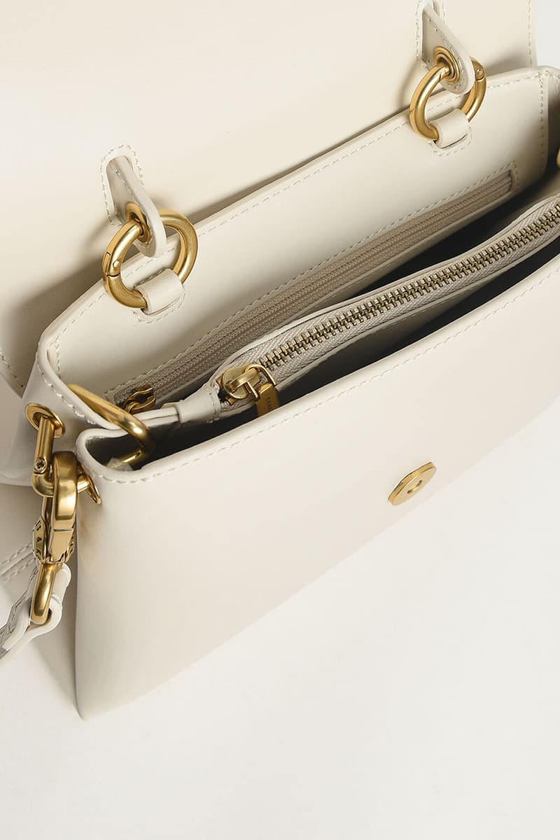 Charles & Keith FW2020 Handbag crossbody in cream color