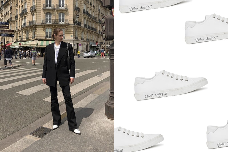 saint laurent malibu white canvas sneakers minimal luxury handwritten logo shoes