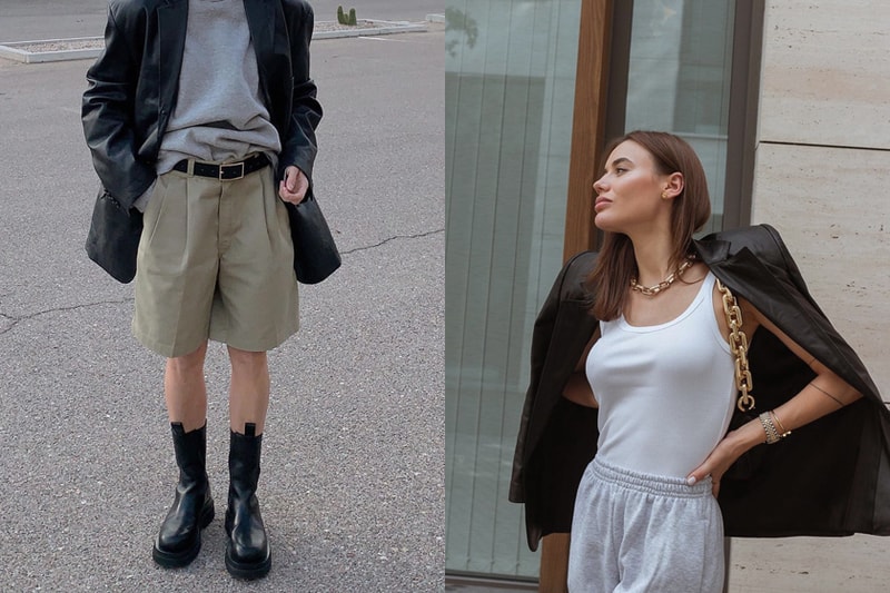 kaia gerber fall leather blazer trend 2020