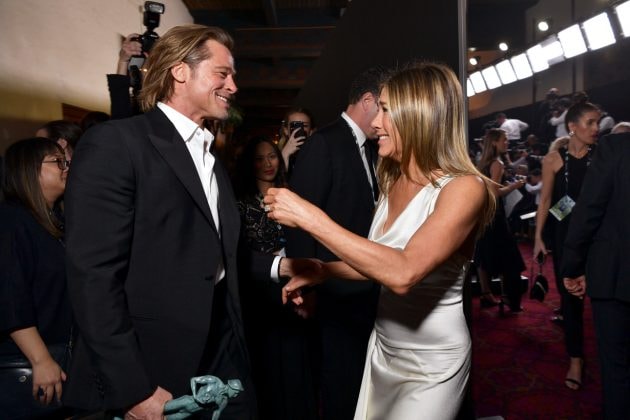 brad pitt jennifer aniston zoom readling script reunite