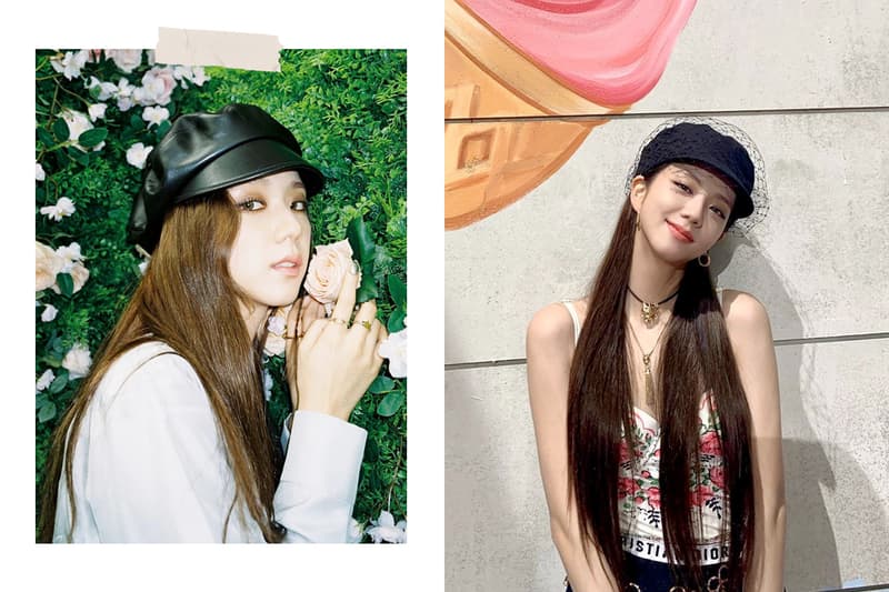 jisoo dior berets paris arty hat 2020 fw