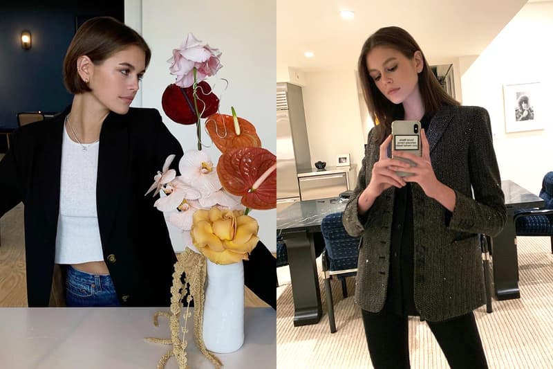 Kaia Gerber Blazer Jacket 2020 Fall Winter Celebrities Styles Fashion Trends