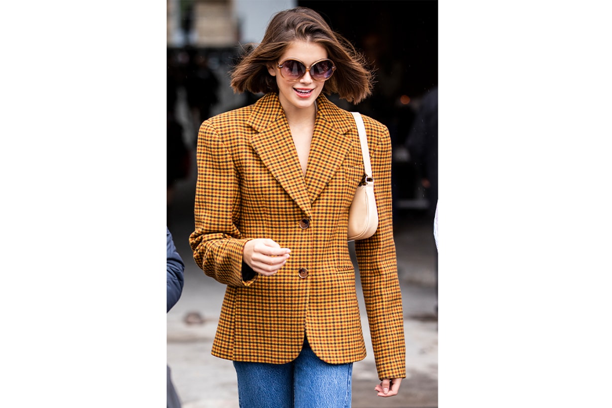 Kaia Gerber Blazer Jacket 2020 Fall Winter Celebrities Styles Fashion Trends