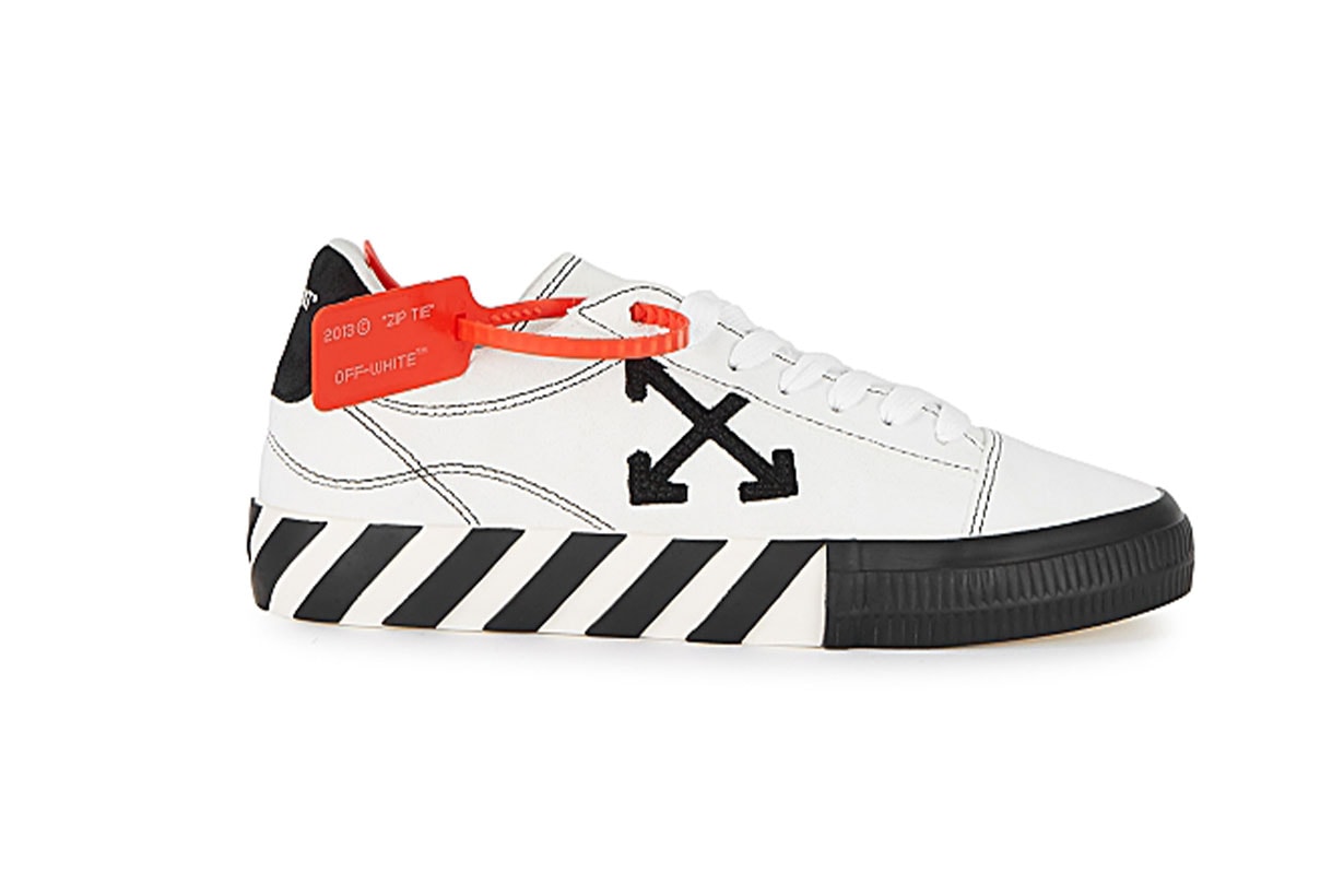 OFF-WHITE  Low Vulcanized white suede sneakers