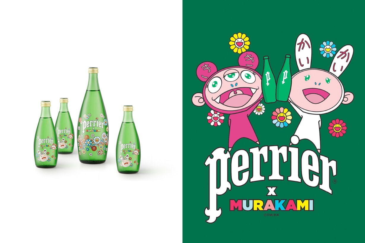 Takashi Murakami perrier sparkling water limited edition package