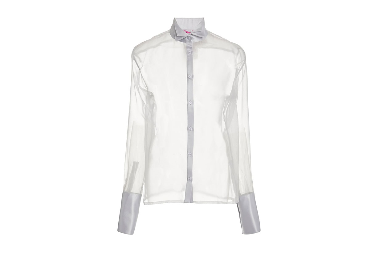 Rio Silk Organza Tuxedo Shirt