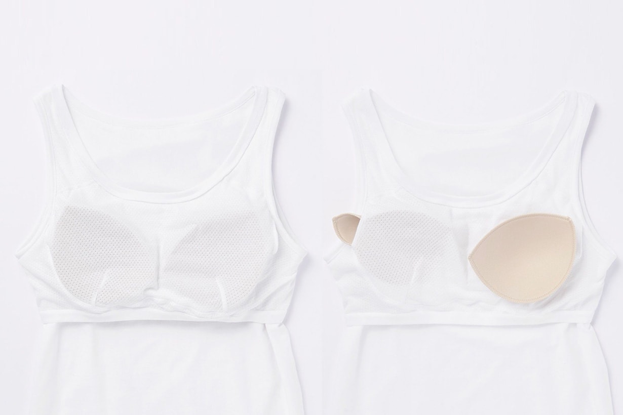 Muji white bra Tank Top 2020