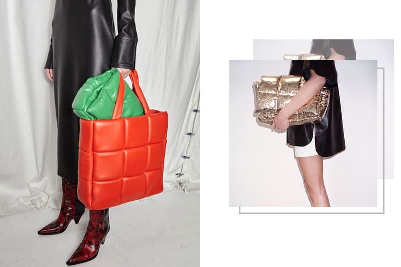 Assante red padded leather tote