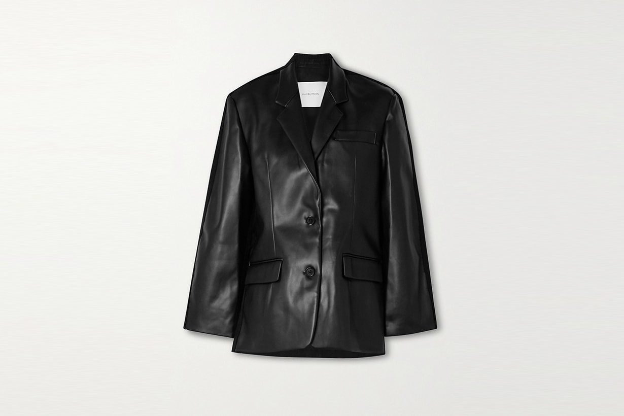 kaia gerber fall leather blazer trend 2020