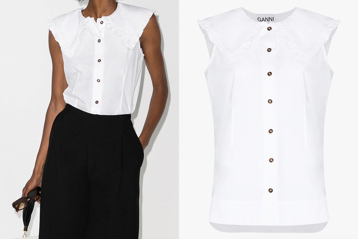 White Shirt Ruffle Collar Peter Pan Collar Shirt 2020 Fall Winter Fashion Trends Fashion Items