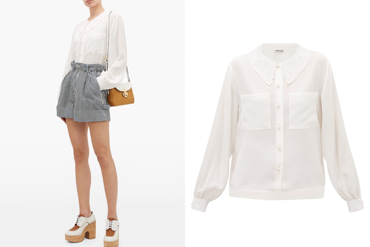 White Shirt Ruffle Collar Peter Pan Collar Shirt 2020 Fall Winter Fashion Trends Fashion Items