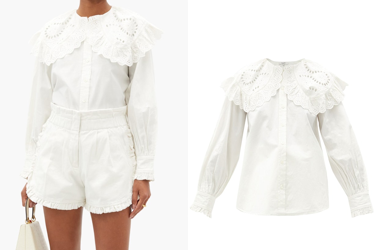 White Shirt Ruffle Collar Peter Pan Collar Shirt 2020 Fall Winter Fashion Trends Fashion Items