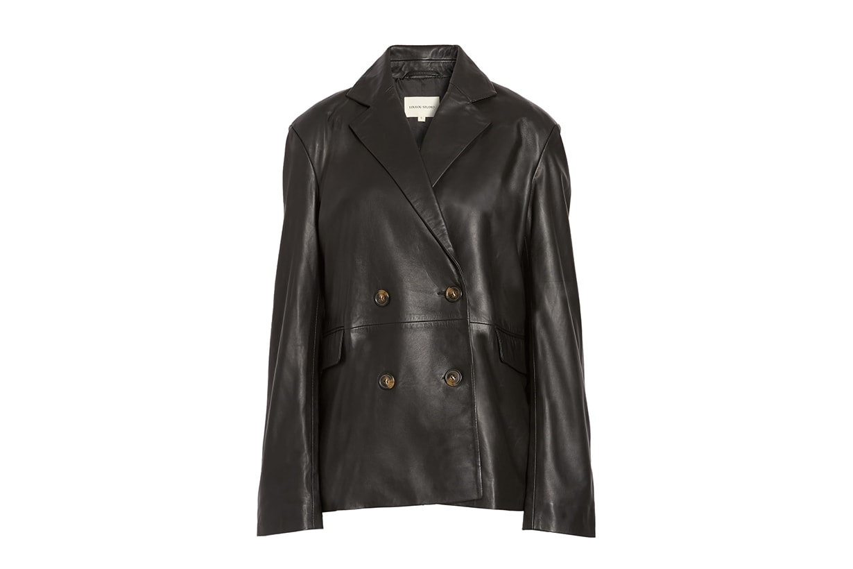 kaia gerber fall leather blazer trend 2020