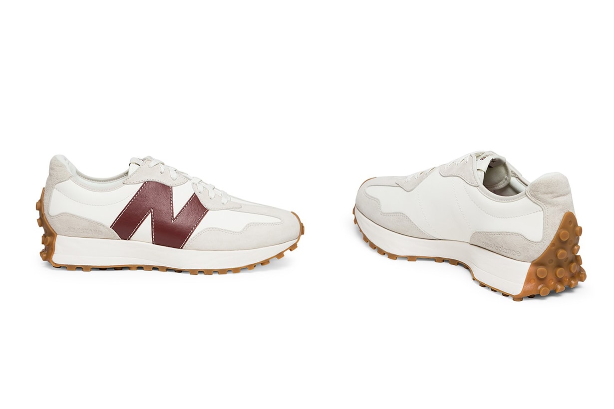 staud new balance activewear collaboration collection 327 sneaker bike shorts leggings