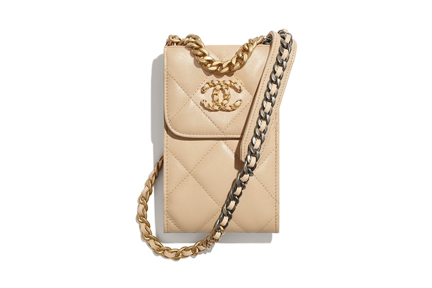 Chanel Clutch With Chain Mini Handbag Milk Tea Color