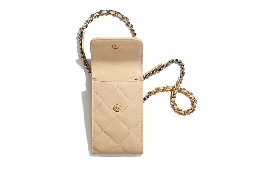 Chanel Clutch With Chain Mini Handbag Milk Tea Color