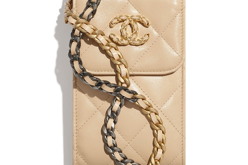 Chanel Clutch With Chain Mini Handbag Milk Tea Color